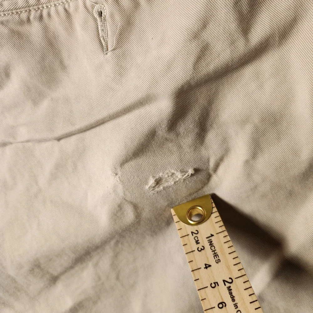 Polo Ralph Lauren Classic Chino Shorts Mens 42 Tan Khaki Pleated Cotton Twill